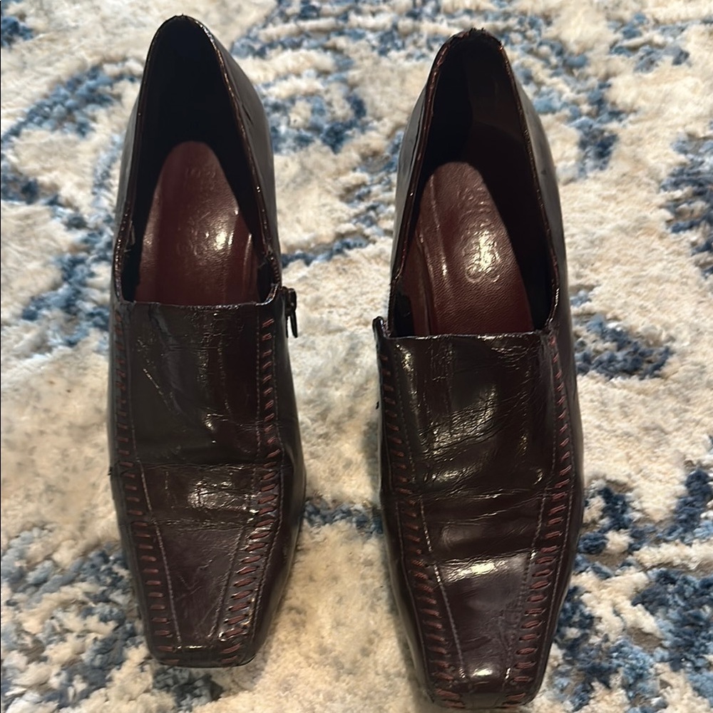 Franco Sarto Wine Brown Dress Shoes